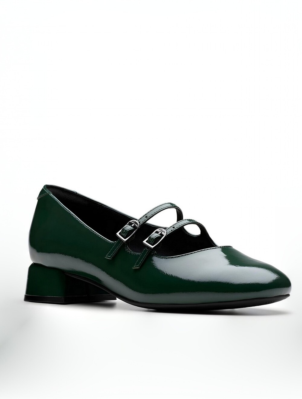 Clatks Mary-Jane Daiss30 Shine - Dark Green Size 7 NIB